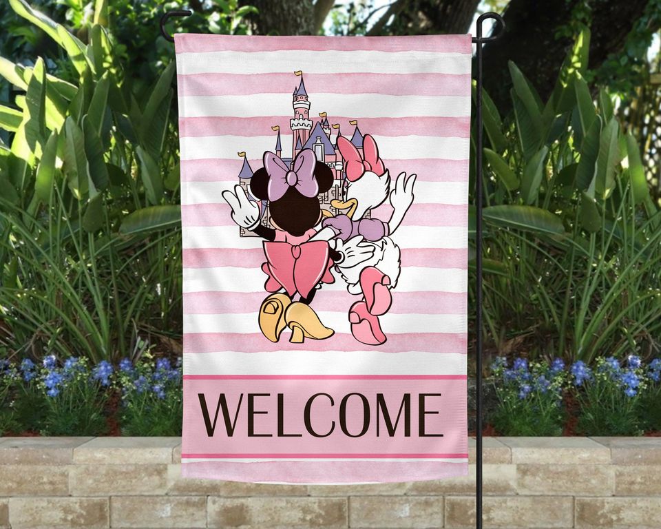 Minnie and Daisy Garden Flag, Disney Lover Gift
