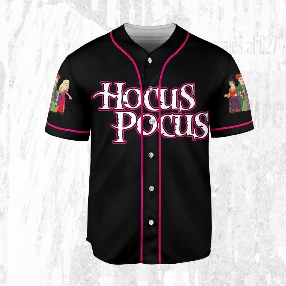 Personalized Hocus Pocus Sanderson Sisters Black Jersey, Disney Baseball Jersey