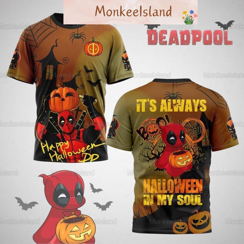 Halloween Marvel Deadpool Shirt, Disney Deadpool Shirt
