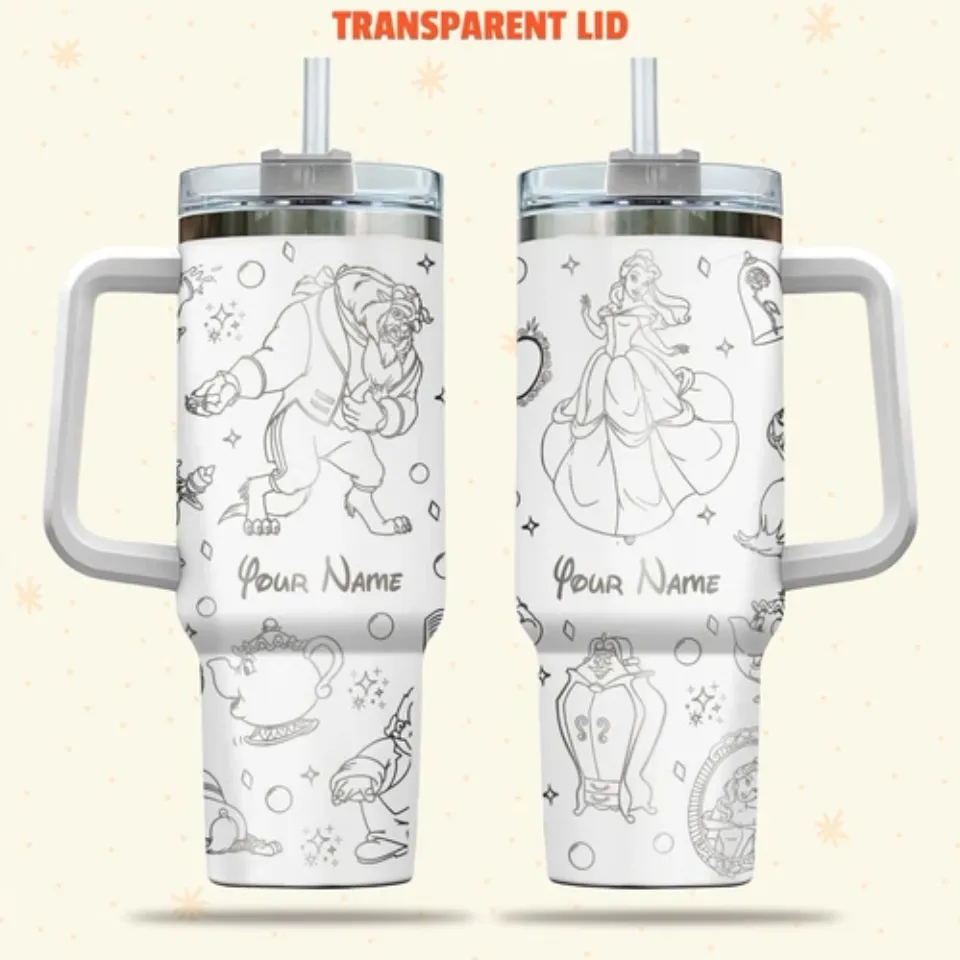Custom Disney Beauty and the Beast Magical Tumbler, Disney Characters