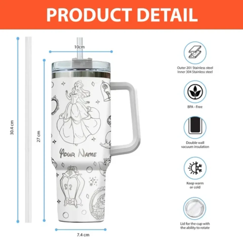 Custom Disney Beauty and the Beast Magical Tumbler, Disney Characters