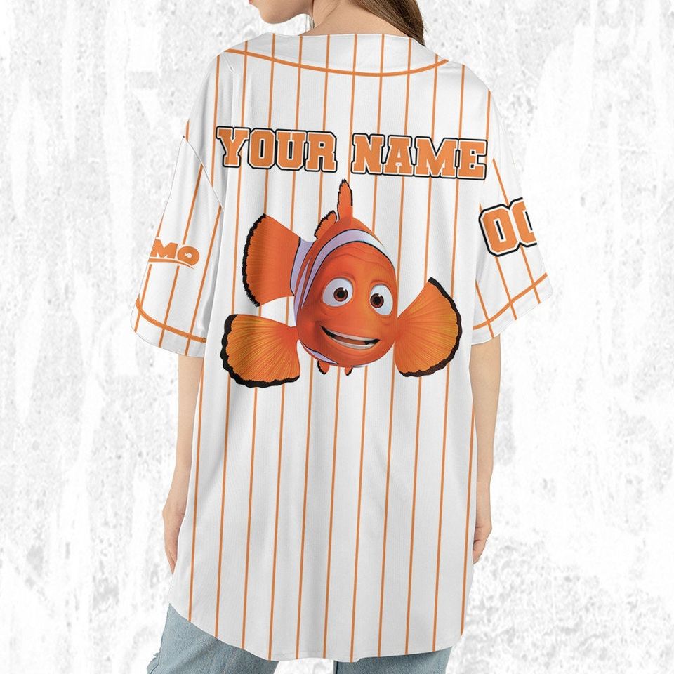 Personalize Finding Nemo Marlin Jersey, Disney Baseball Jersey Sports