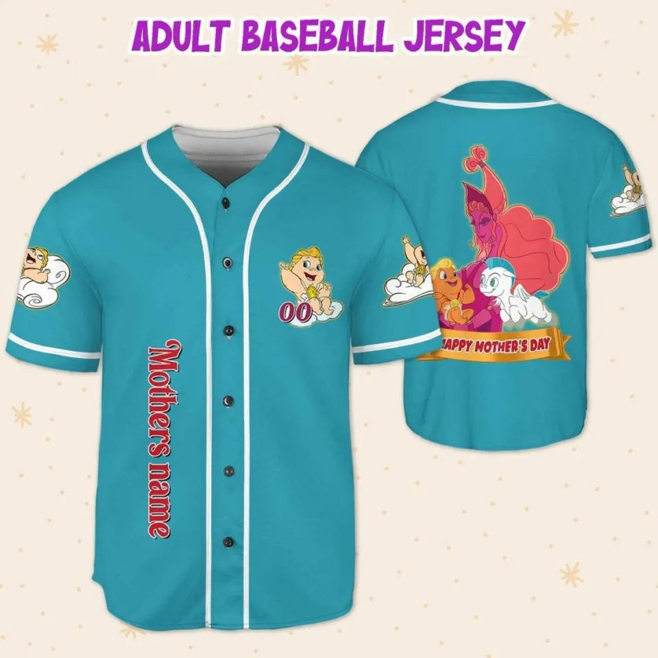 Custom Disney Hercules, Personalized Name Number Baseball Jersey, Custom Disney