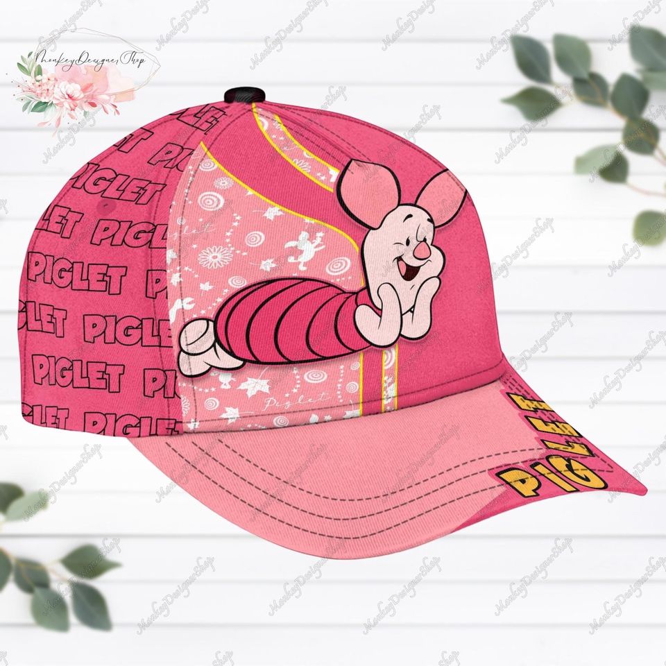 Piglet Cap, Piglet Classic Cap, Piglet Baseball Hat, Disney Pooh Piglet Hat
