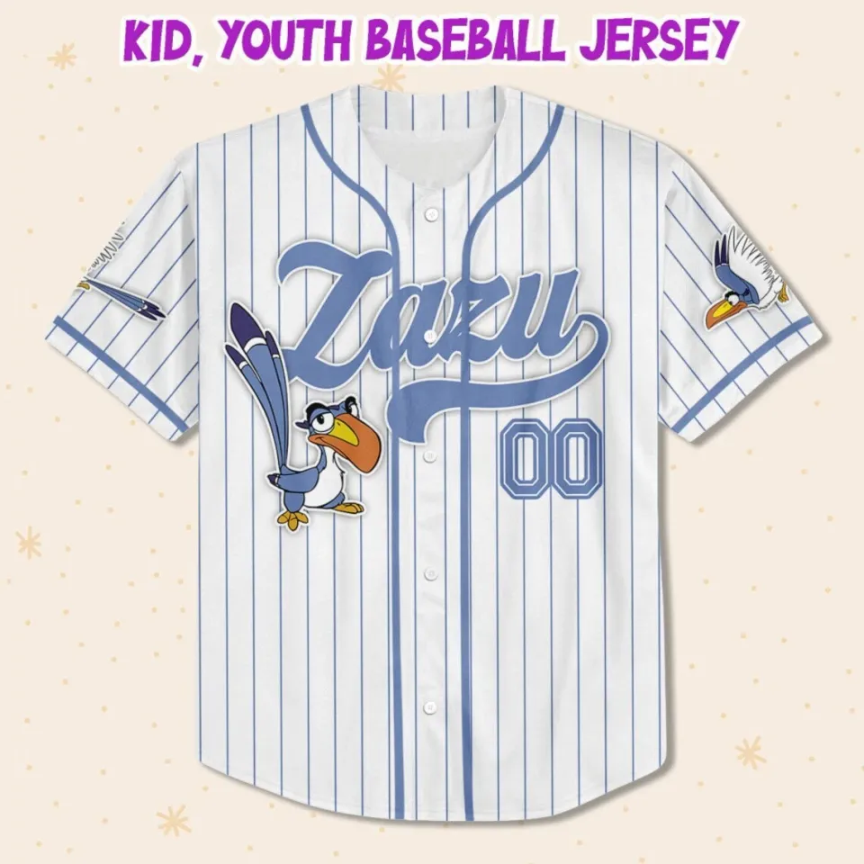 Custom Disney The Lion King Zazu Simple Stripe, Custom Baseball Jersey