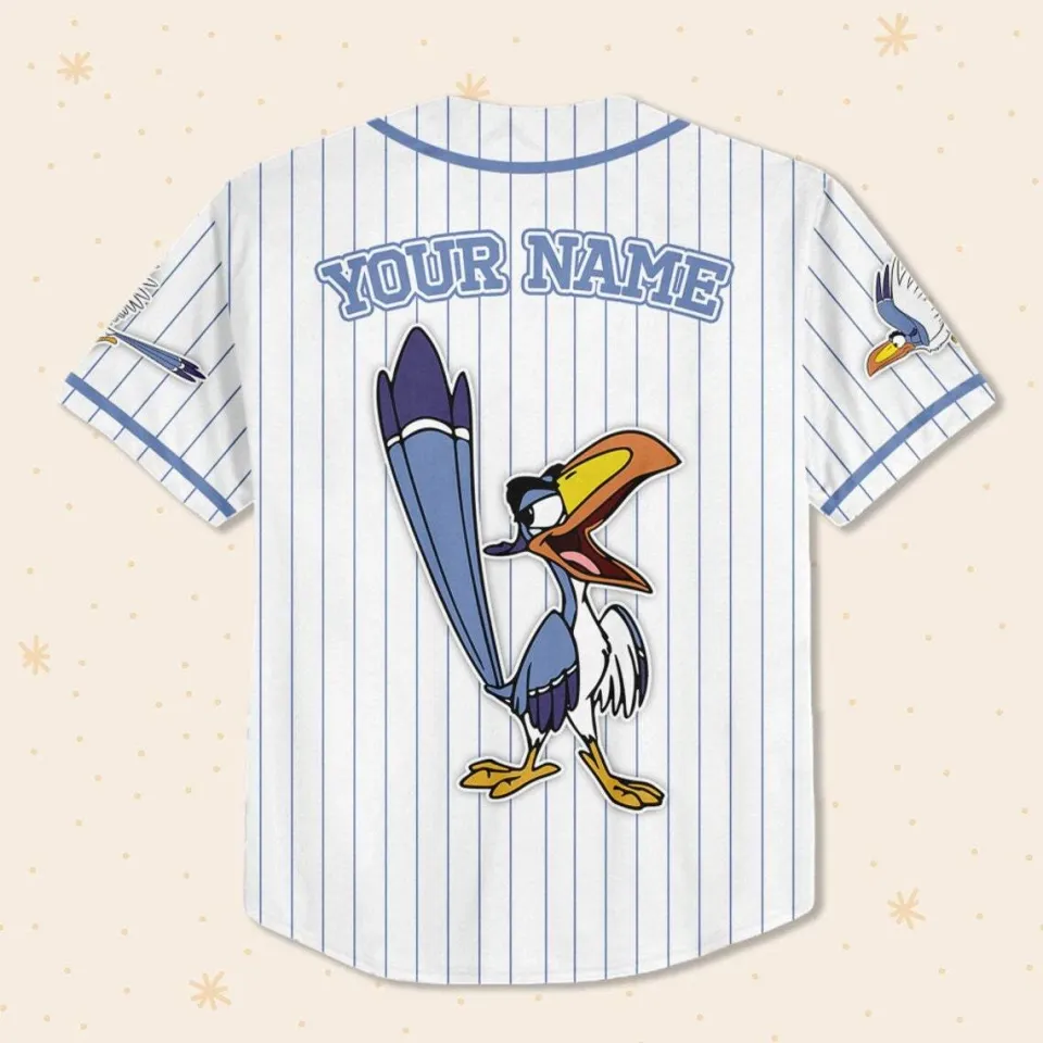 Custom Disney The Lion King Zazu Simple Stripe, Custom Baseball Jersey