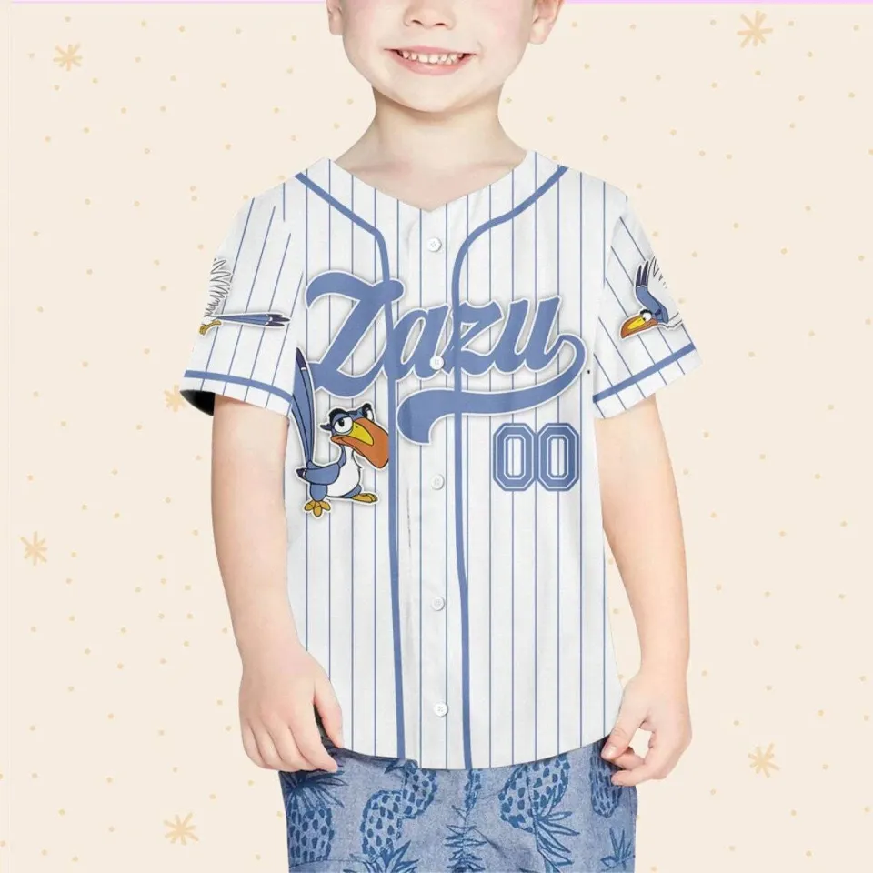 Custom Disney The Lion King Zazu Simple Stripe, Custom Baseball Jersey