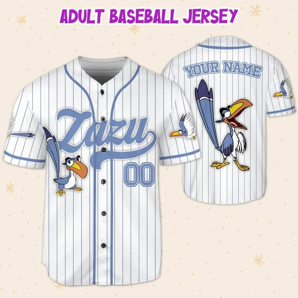 Custom Disney The Lion King Zazu Simple Stripe, Custom Baseball Jersey