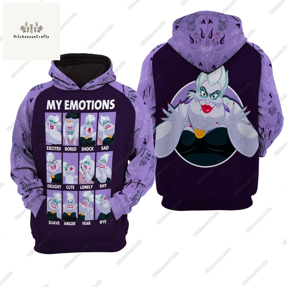 Disney Ursula My Emotions 3D Hoodie