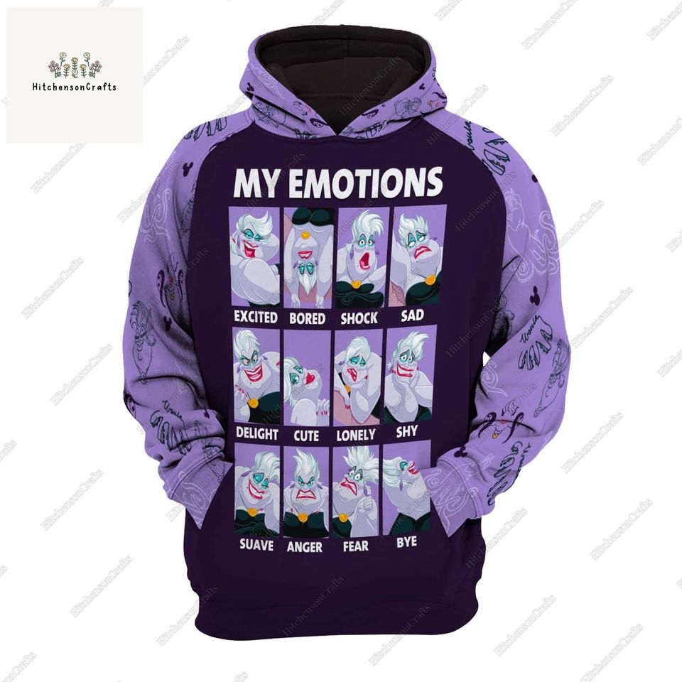Disney Ursula My Emotions 3D Hoodie