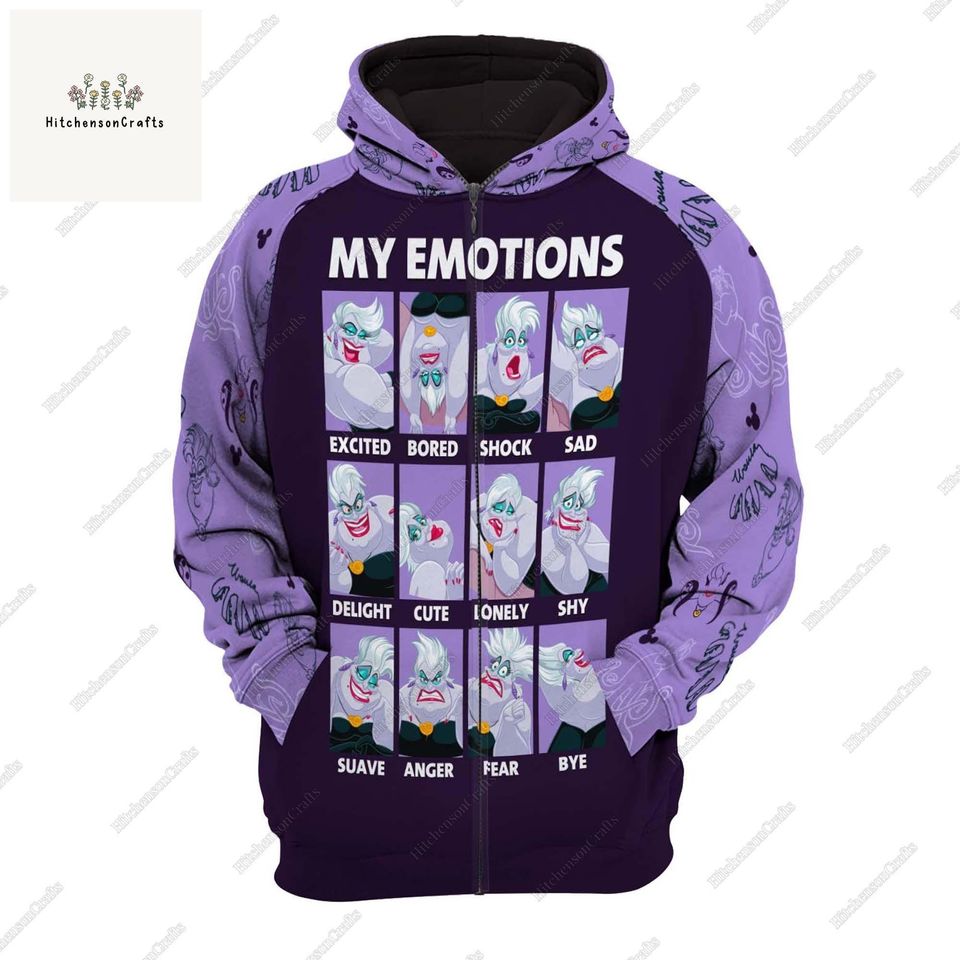 Disney Ursula My Emotions 3D Hoodie