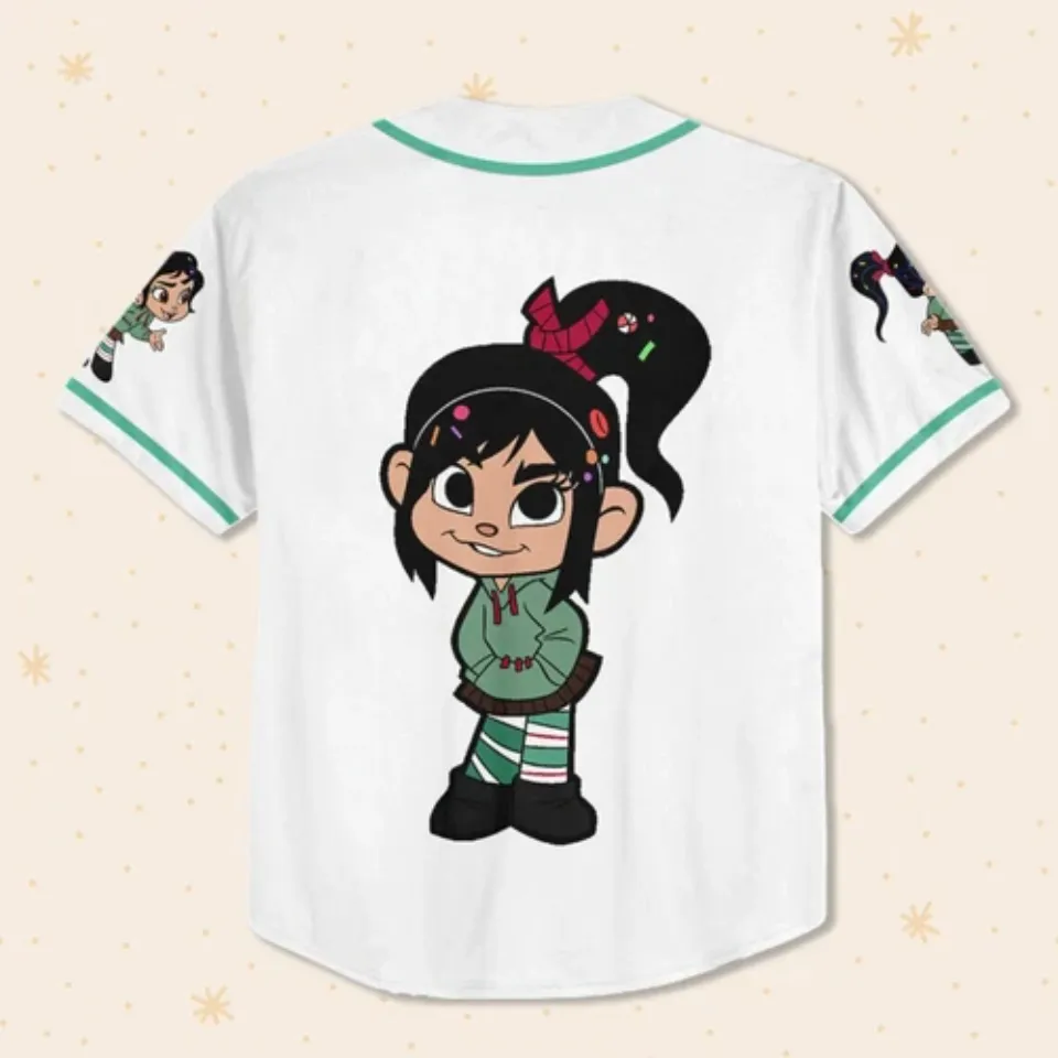 Custom Disney Wreck it Ralph Vanellope Simple, Custom Baseball Jersey