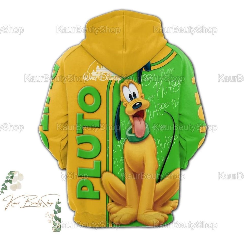 Halloween Pluto Hoodie, Disney Pluto 3D Hoodie
