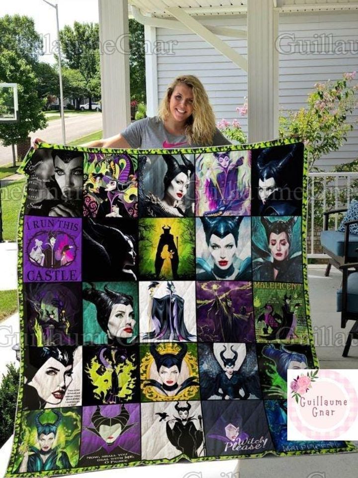 Halloween Disney Maleficent Quilt, Sleeping Beauty Quilt, Maleficent Gift