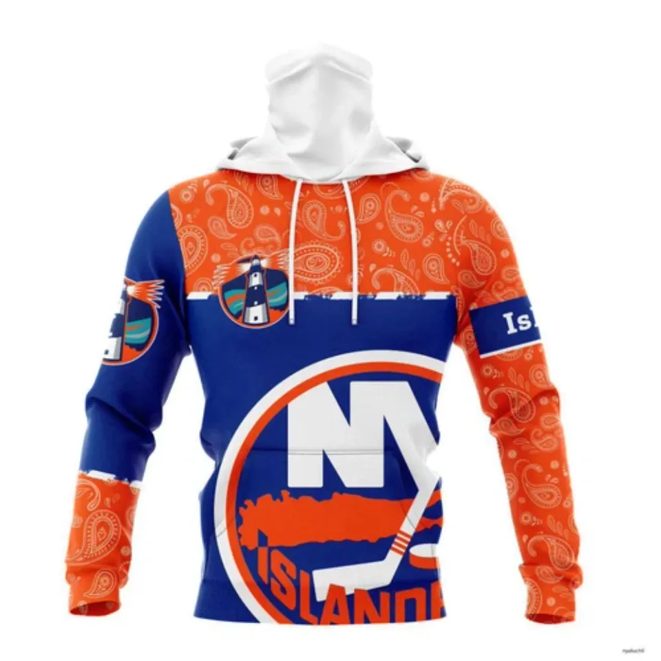 Personalized New York Islanders Hoodie Pullover Paisley Hockey Team