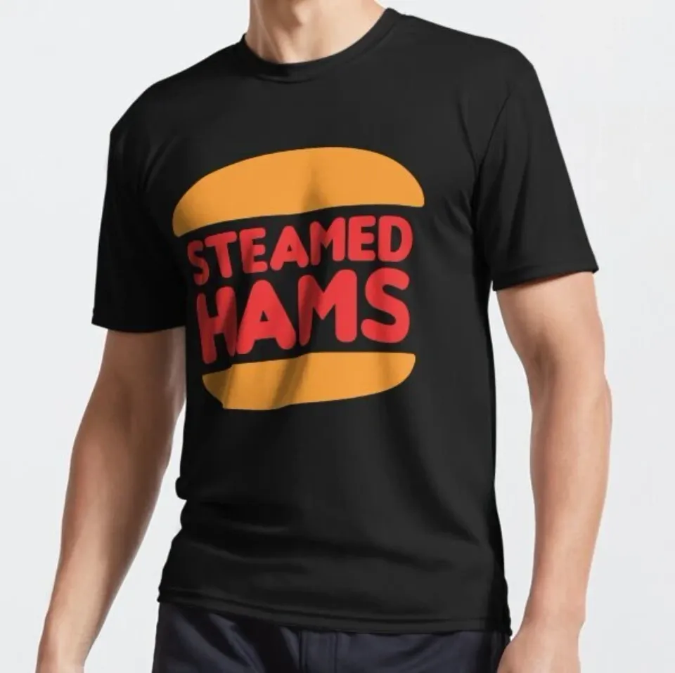 MOST POPULAR Steamed Hams Burger King Retro Funny Burger Humor Active T-Shirt