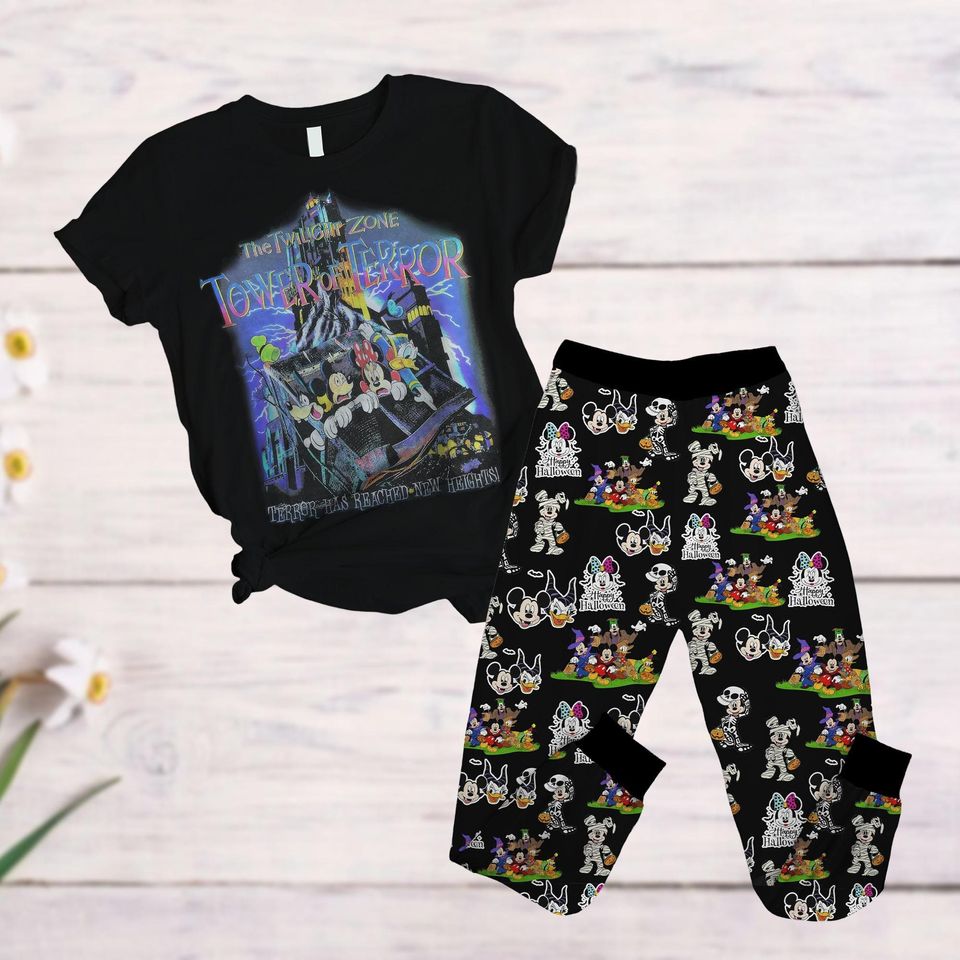 Mickey Halloween Pajamas Set, Disney Halloween Skeleton