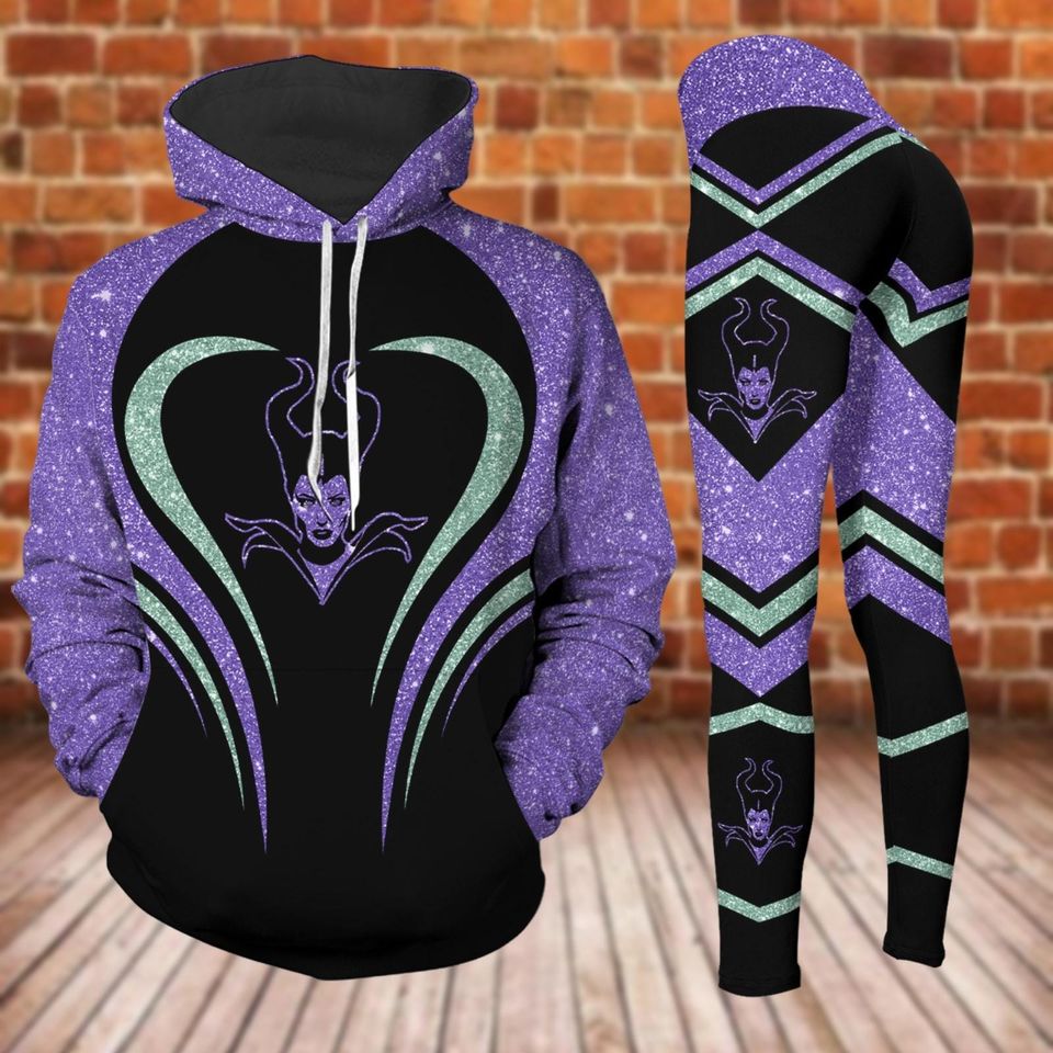 Halloween Maleficent Hoodie Legging, Disney Villains