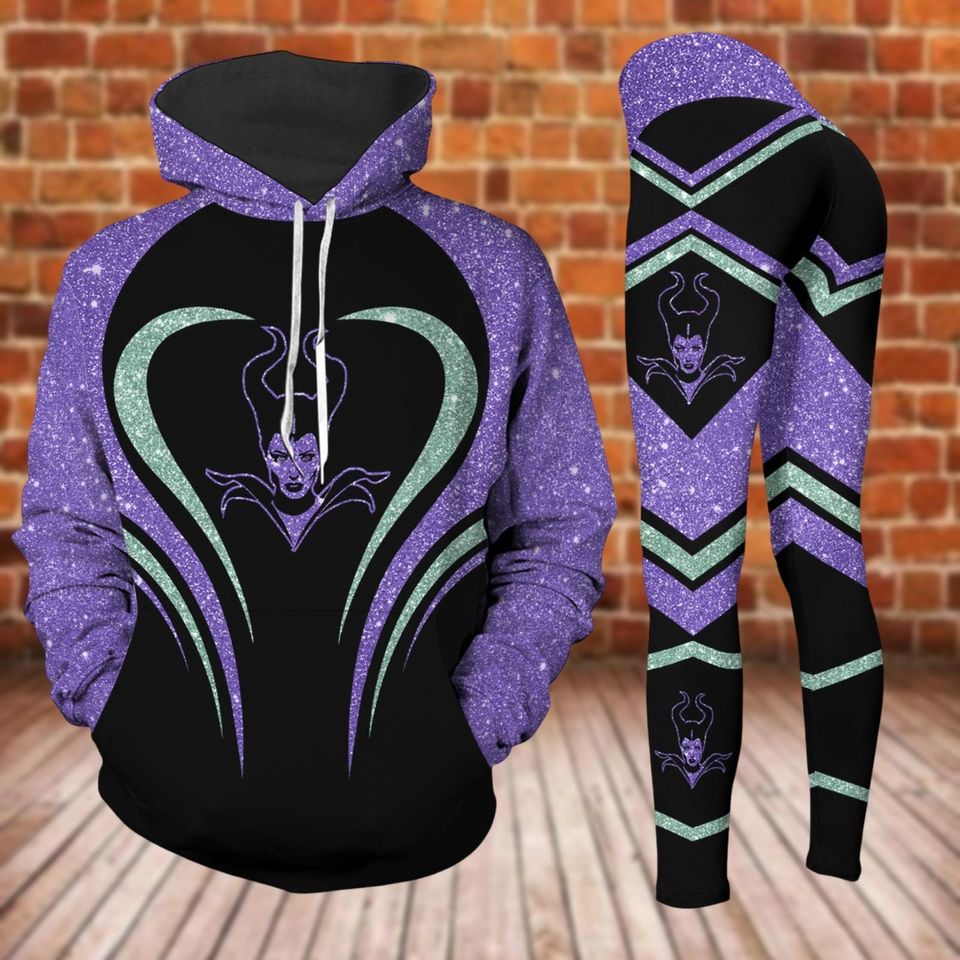 Halloween Maleficent Hoodie Legging, Disney Villains