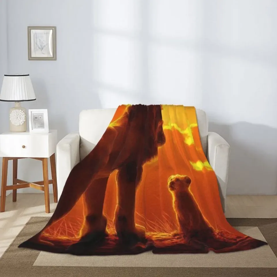 Disney Mickey Halloween Flannel Blanket Kawaii Spooky Cute Lightweight Throw