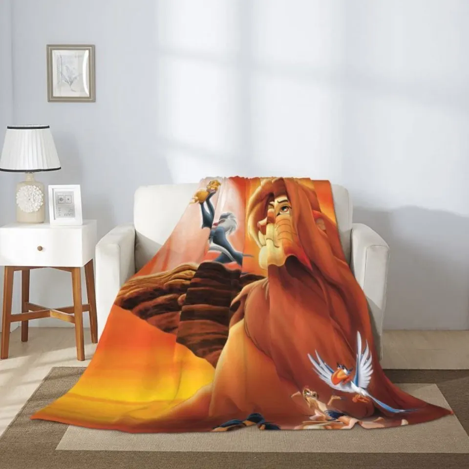 Disney Mickey Halloween Flannel Blanket Kawaii Spooky Cute Lightweight Throw