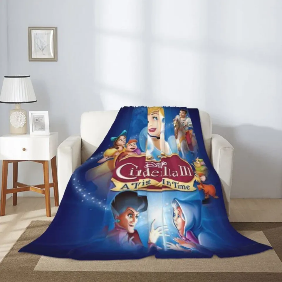 Disney Mickey Halloween Flannel Blanket Kawaii Spooky Cute Lightweight Throw