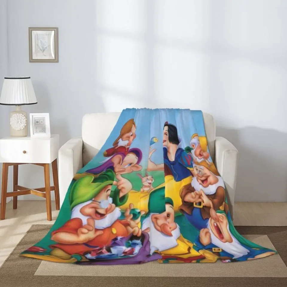 Disney Mickey Halloween Flannel Blanket Kawaii Spooky Cute Lightweight Throw