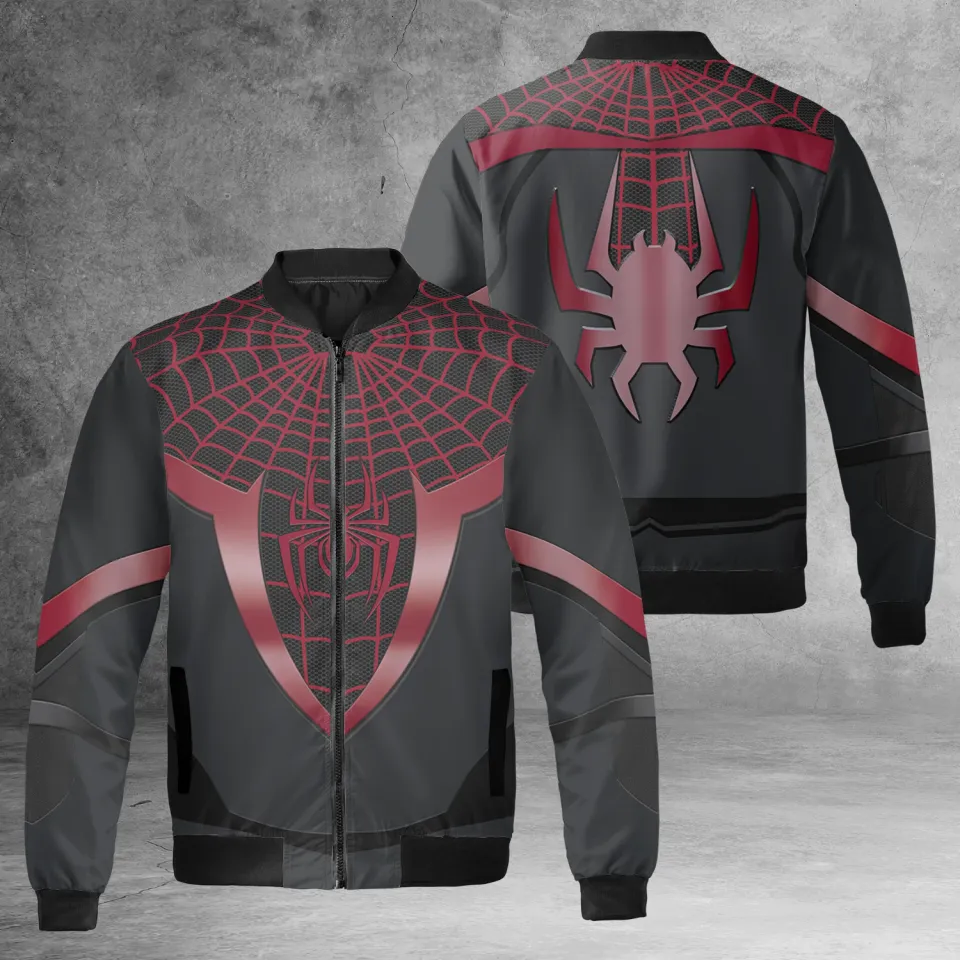 Spiderman Cosplay Costume Miles Morales Spider Verse Superhero Jacket