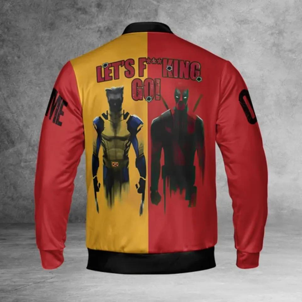 Personalized Deadpool Vs Wolverine Bestie Friends BFF Let’s F*cking Go Jacket