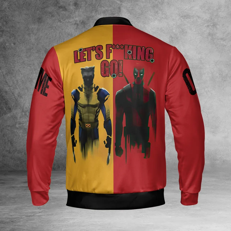 Personalized Deadpool Vs Wolverine Bestie Friends BFF Let’s F*cking Go Jacket