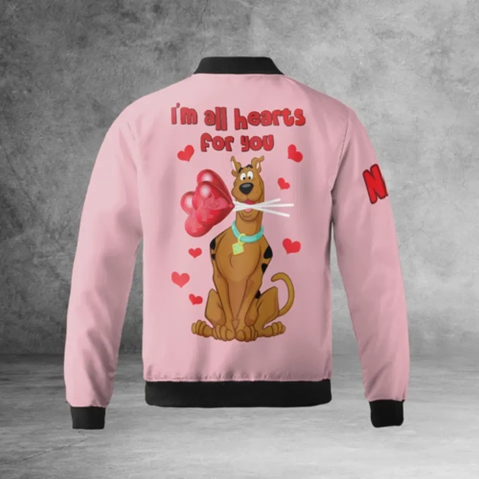 Personalized A Scooby Doo Valentine I'm All Hearts For You Jacket