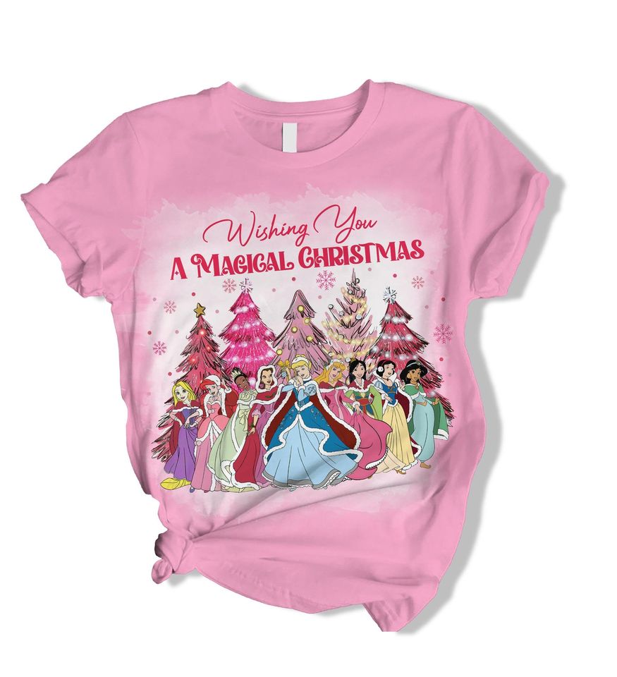 Disney Princess Character Christmas Shirt, Princess