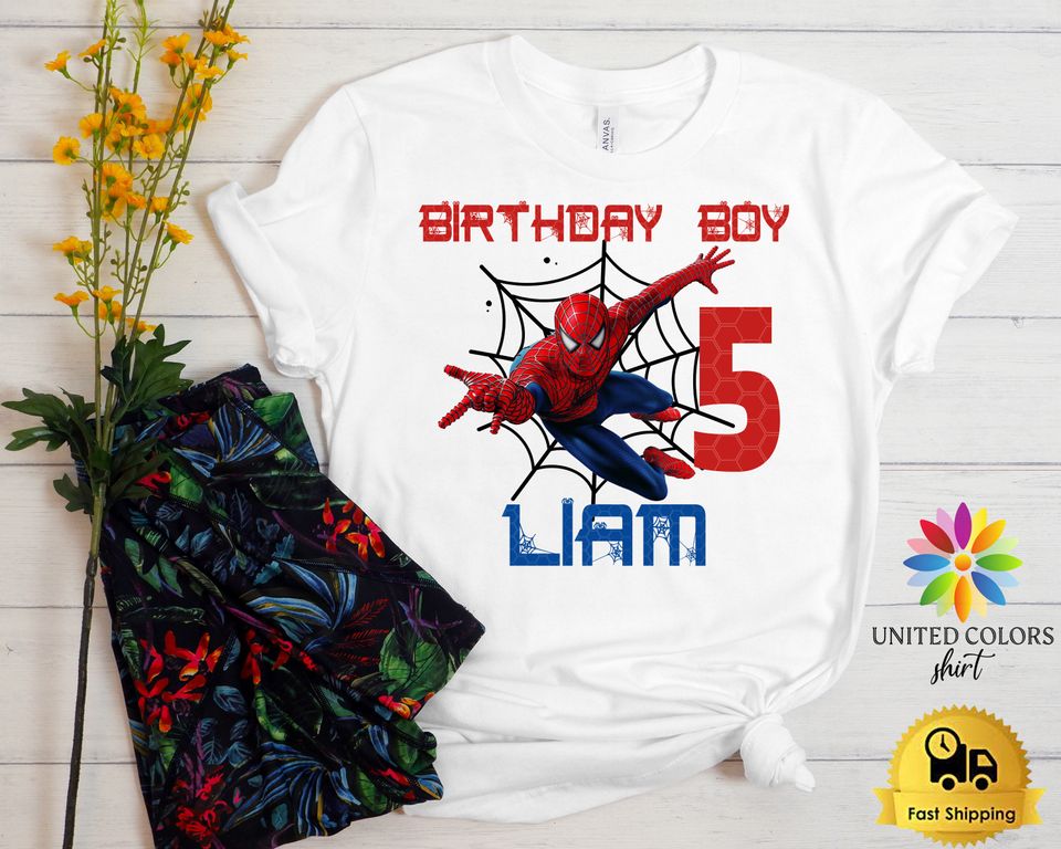 Spiderman Shirt, Spiderman Birthday Shirts