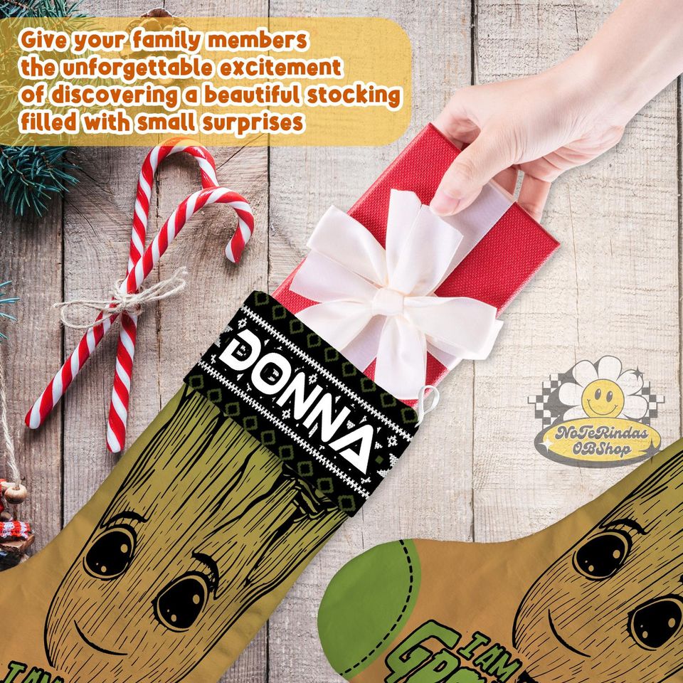 Personalized Superhero Disney Christmas Stocking, Marvel Guardians Of the Galaxy