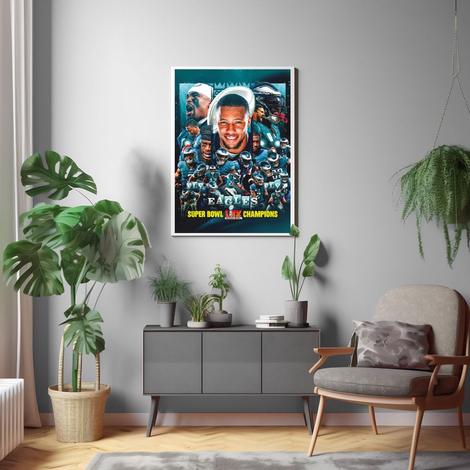 Philadelphia Eagles Poster, Super Bowl LIX Print, Champions Art, Eagles Fan Gift, 2025 Super Bowl