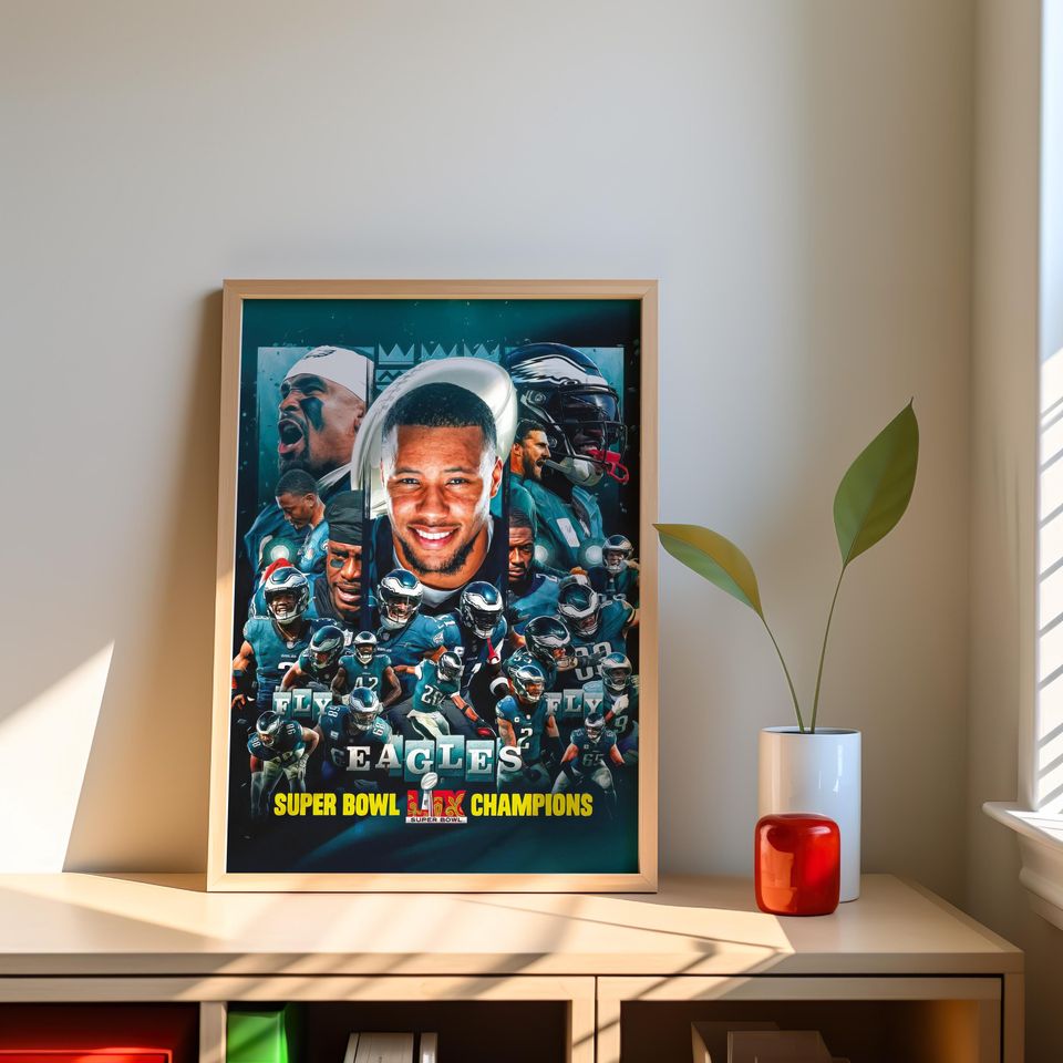 Philadelphia Eagles Poster, Super Bowl LIX Print, Champions Art, Eagles Fan Gift, 2025 Super Bowl