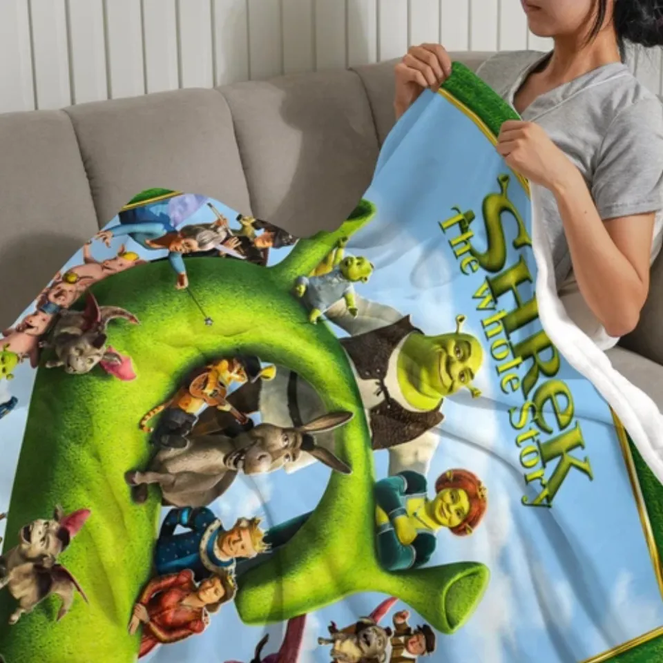 Shrek Blanket Soft Bed Sofa Birthday Gift Cartoon for Kids