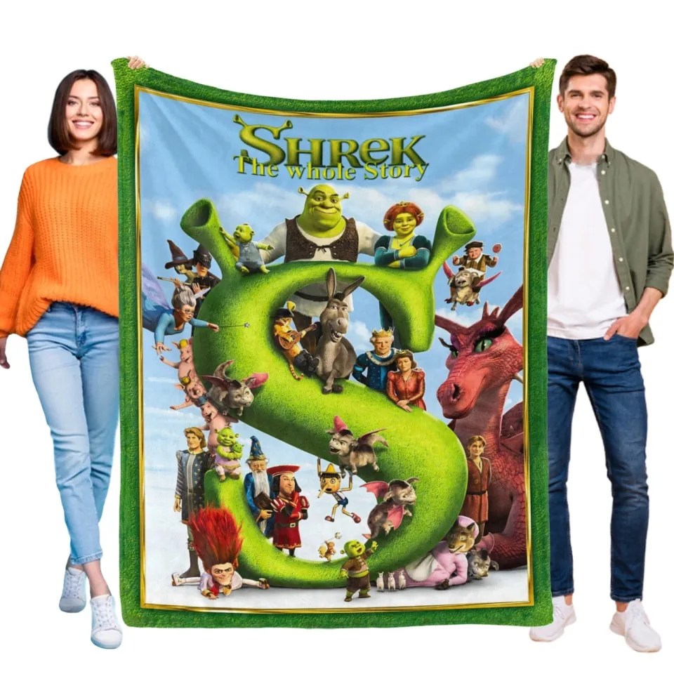 Shrek Blanket Soft Bed Sofa Birthday Gift Cartoon for Kids