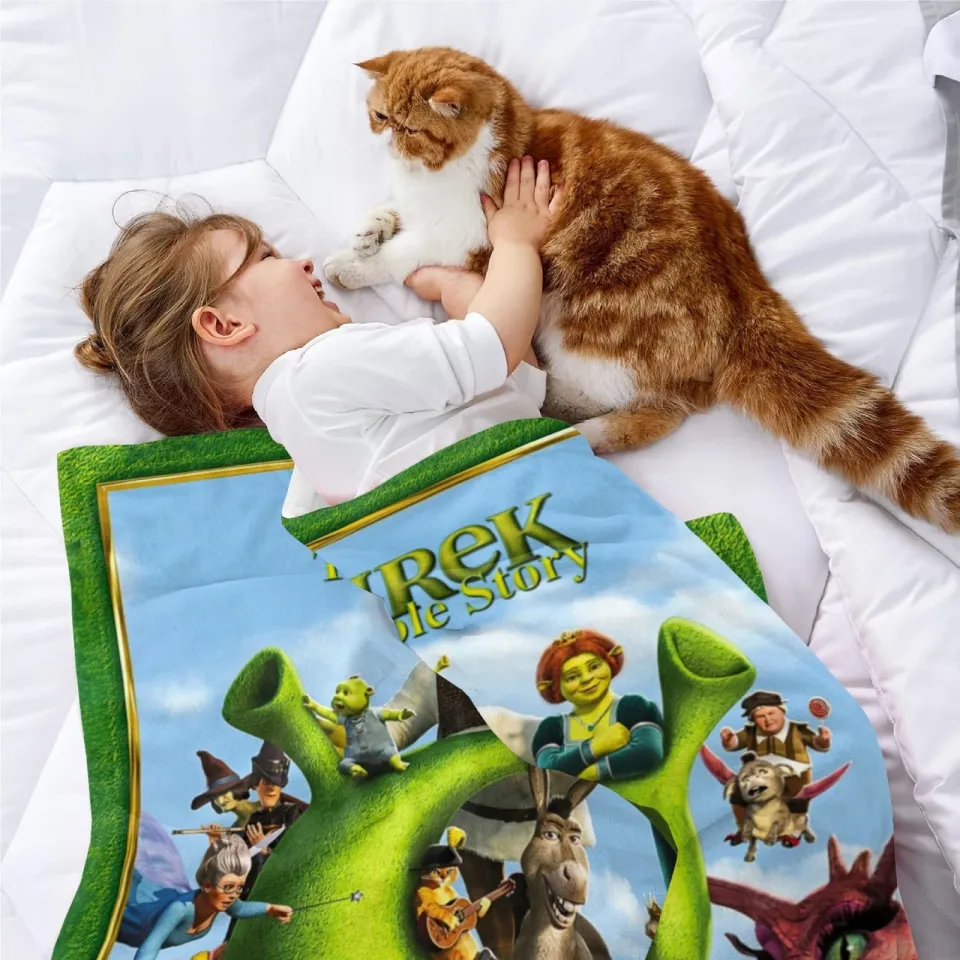 Shrek Blanket Soft Bed Sofa Birthday Gift Cartoon for Kids