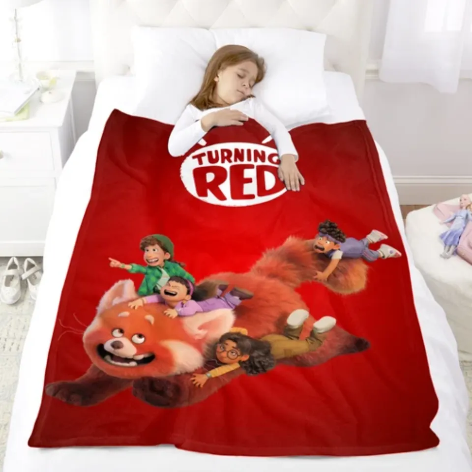 Turning Red Blanket Soft Bed Sofa Couch Birthday Gift for Kids