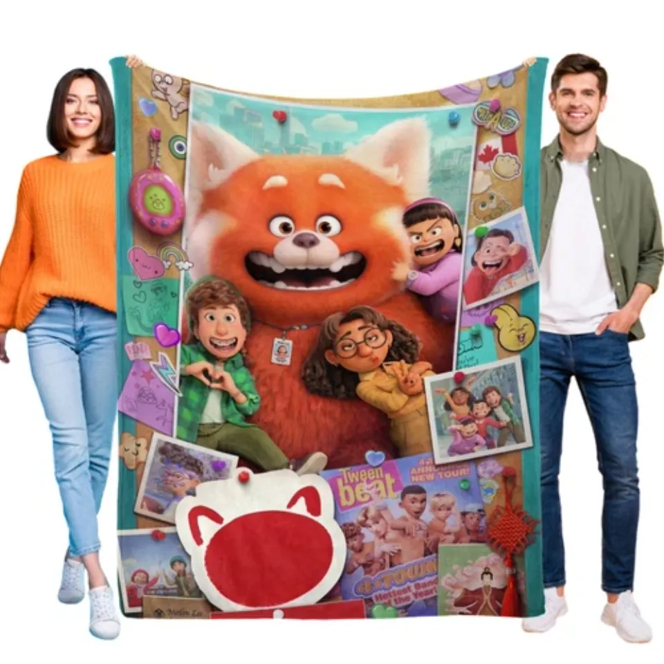 Turning Red Blanket Soft Bed Sofa Couch Birthday Gift for Kids