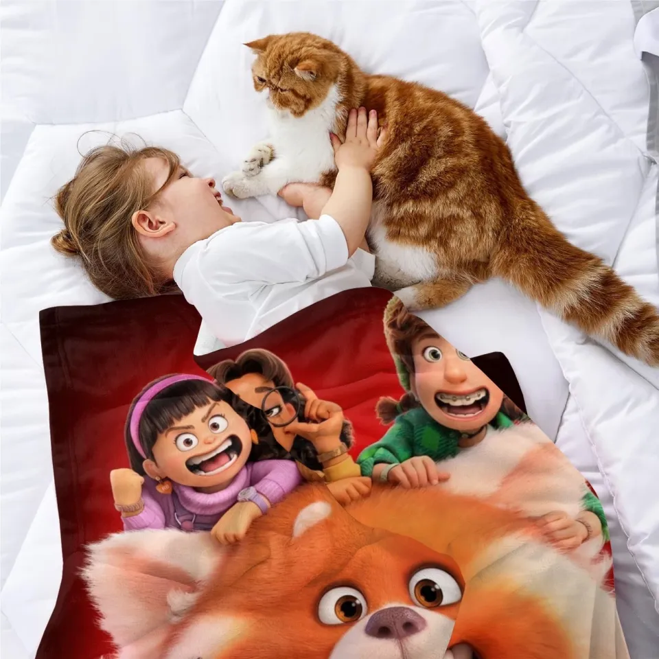 Turning Red Blanket Soft Bed Sofa Couch Birthday Gift for Kids