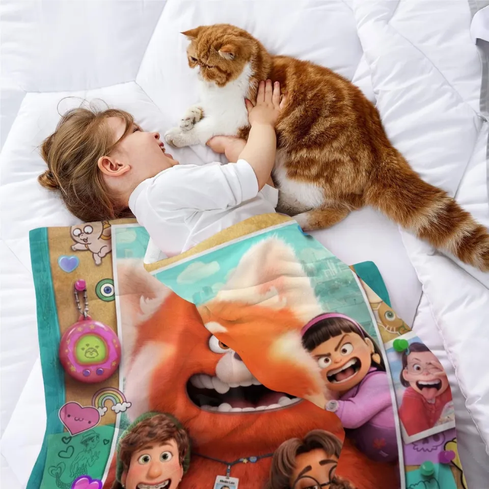 Turning Red Blanket Soft Bed Sofa Couch Birthday Gift for Kids