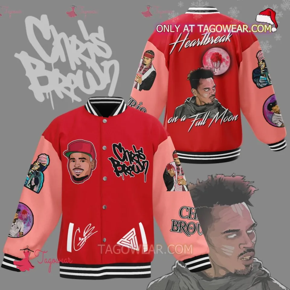 Chris Brown Heartbreak On A Full Moon Baseball Jacket