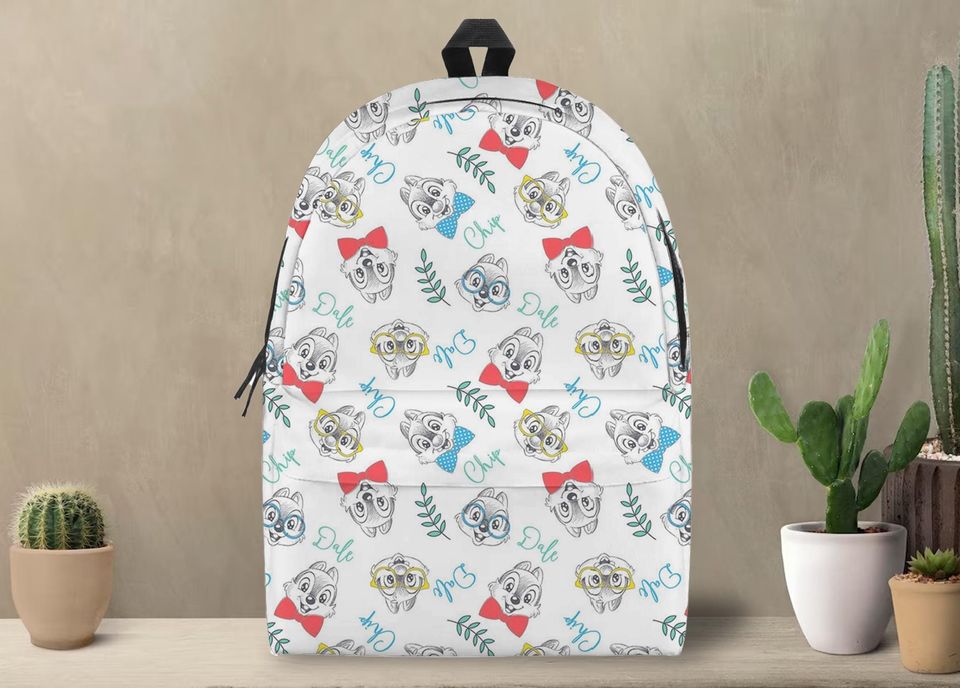 Chip and Dale Backpack, Chip and Dale School Bag, Laptop Backpack, Gift, Backpack