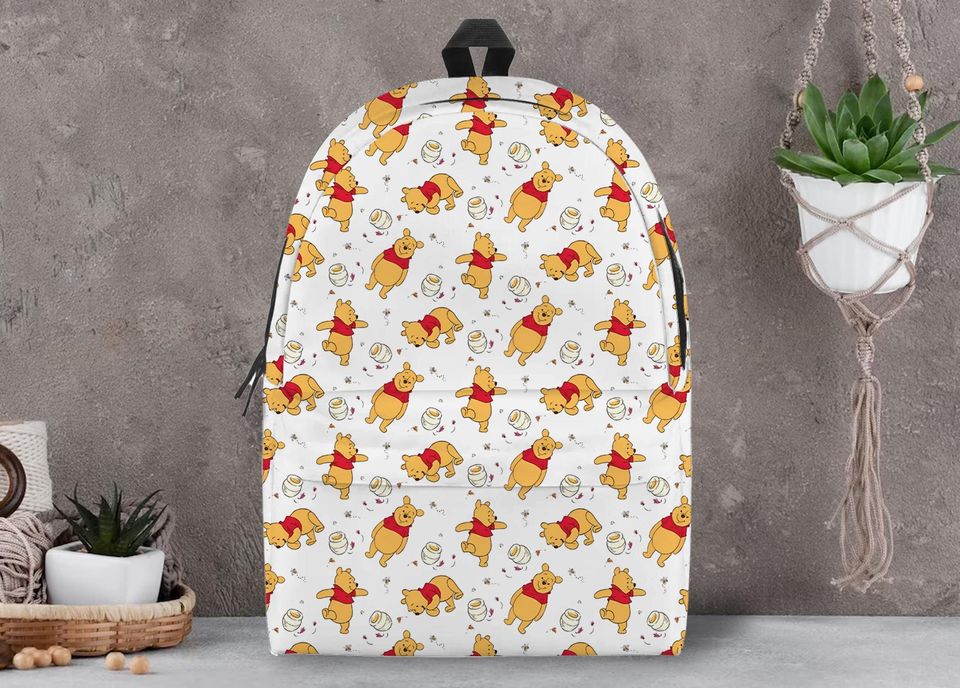 Winnie The Pooh Backpack, Winnie The Pooh School Bag, Laptop Backpack, Gift, Backpack