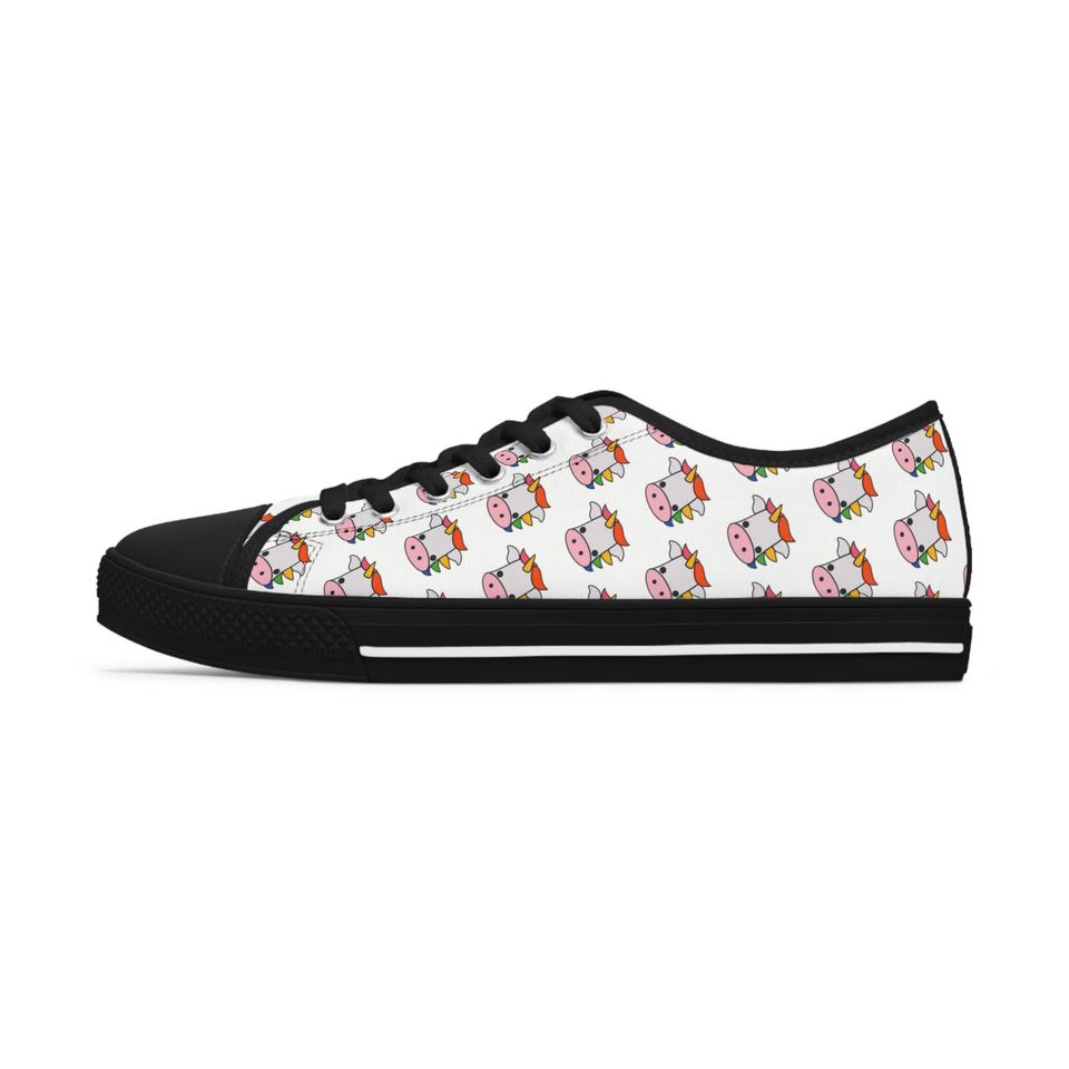 Unicorn Pattern Women's Low Top Sneakers