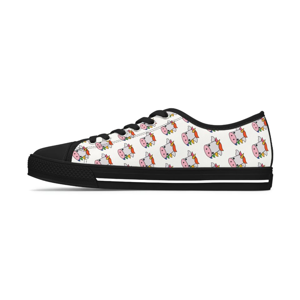 Unicorn Pattern Women's Low Top Sneakers