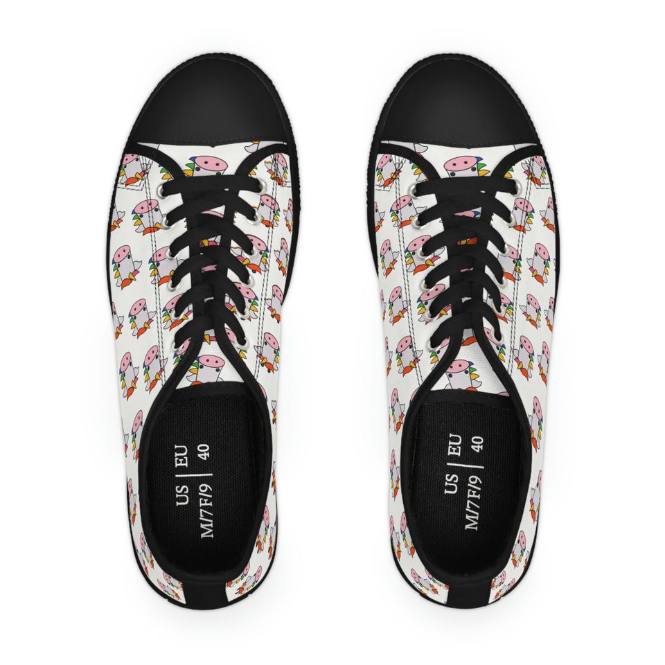 Unicorn Pattern Women's Low Top Sneakers