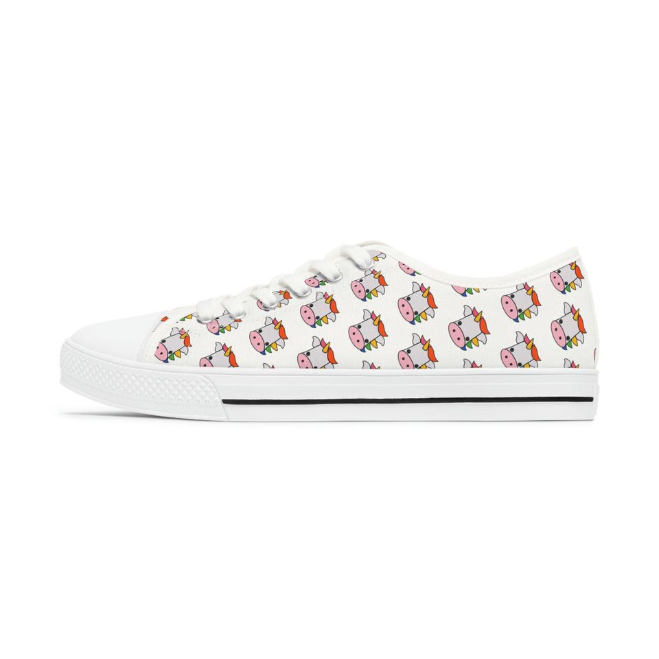 Unicorn Pattern Women's Low Top Sneakers